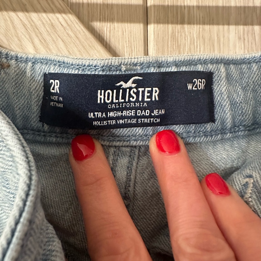 Hollister Women's Sky Blue Ultra High-Rise Jeans